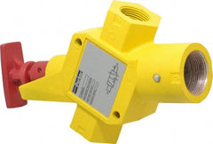 Parker - 1" NPT Safety Lockout Valve - 3-Way, 2 Position, Handle, 9.5 CV Rate, 250 Max psi & 160°F Max Temp - Exact Tooling