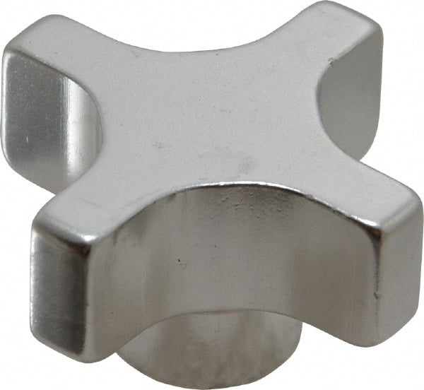 Gibraltar - 38.1mm Head Diam, 4 Point Lobed Knob - Aluminum - Exact Tooling