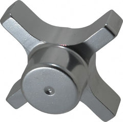 Gibraltar - 63.5mm Head Diam, 4 Point Lobed Knob - Aluminum - Exact Tooling