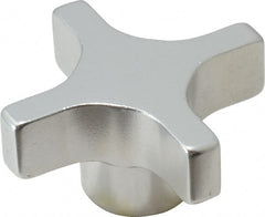 Gibraltar - 50.8mm Head Diam, 4 Point Lobed Knob - M10x1.5 Hole, Aluminum - Exact Tooling