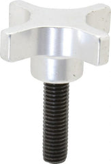 Gibraltar - 2-1/2" Head Diam, 4 Point Lobed Knob - 1/2-13 Stem, Aluminum - Exact Tooling