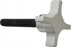 Gibraltar - 2-1/2" Head Diam, 4 Point Lobed Knob - 1/2-13 Stem, Aluminum - Exact Tooling