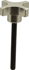 Gibraltar - 50.8mm Head Diam, 4 Point Lobed Knob - M8x1.25 Stem, Aluminum - Exact Tooling
