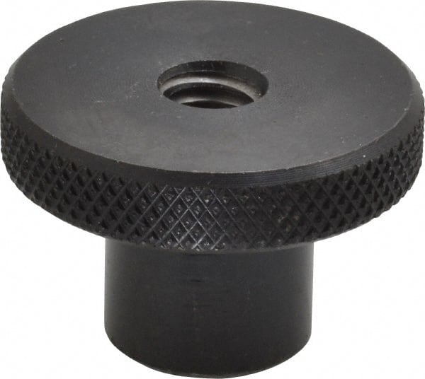 Gibraltar - 1-1/2" Head, Knurled Knob - Tapped Thru, Steel - Exact Tooling