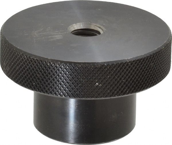 Gibraltar - 2-1/2" Head, Knurled Knob - Tapped Thru, Steel - Exact Tooling