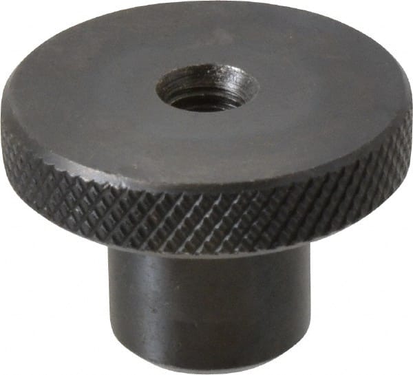 Gibraltar - 38.1mm Head, Knurled Knob - Tapped Thru, Steel - Exact Tooling