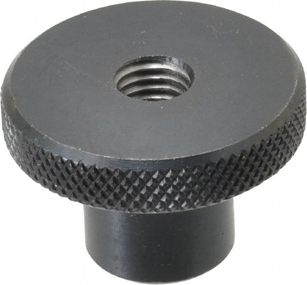 Gibraltar - 38.1mm Head, Knurled Knob - Tapped Thru, Steel - Exact Tooling