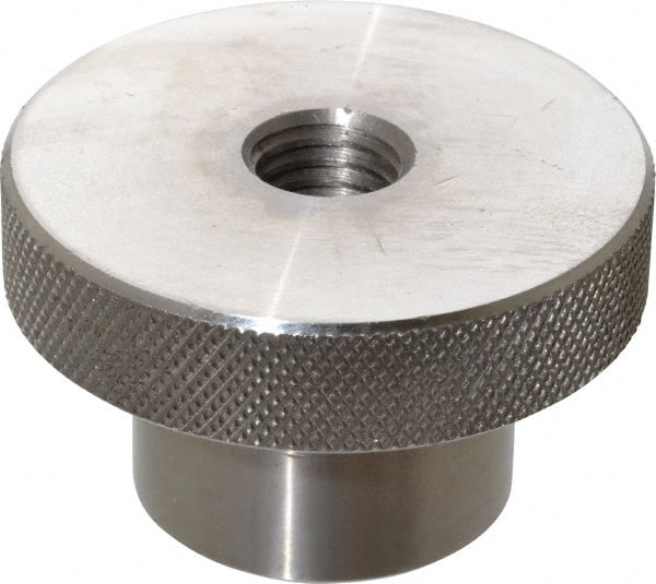 Gibraltar - 2-1/2" Head, Knurled Knob - Tapped Thru, Stainless Steel - Exact Tooling