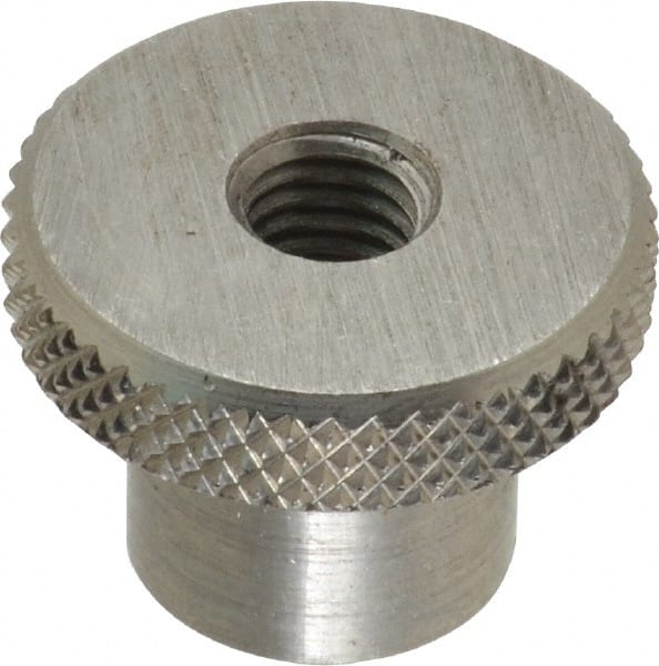 Gibraltar - 25.4mm Head, Knurled Knob - Tapped Thru, Stainless Steel - Exact Tooling