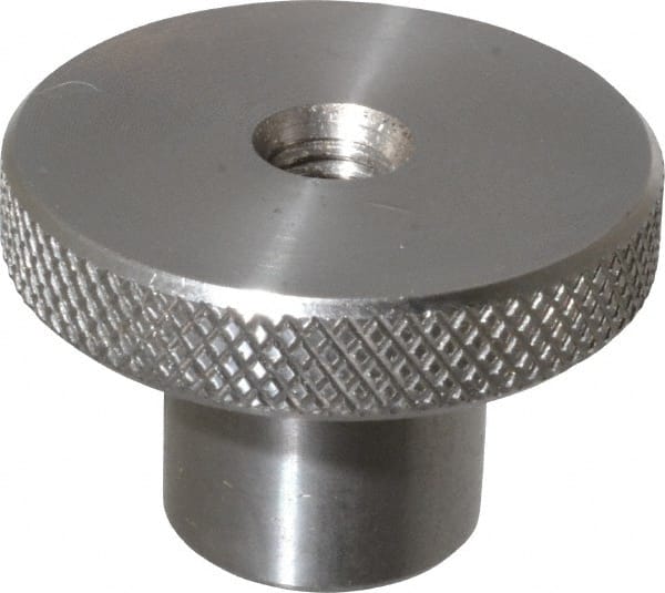 Gibraltar - 38.1mm Head, Knurled Knob - Tapped Thru, Stainless Steel - Exact Tooling