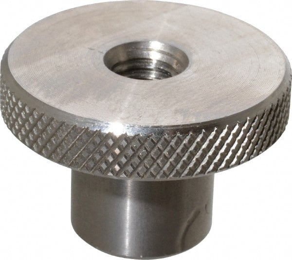 Gibraltar - 38.1mm Head, Knurled Knob - Tapped Thru, Stainless Steel - Exact Tooling
