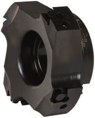 Kennametal - 4 Inserts, 4" Cut Diam, 1-1/4" Arbor Diam, 0.394" Max Depth of Cut, Indexable Square-Shoulder Face Mill - 0/90° Lead Angle, 1-3/4" High, BGHX 15L5... Insert Compatibility, Series Fix-Perfect - Exact Tooling