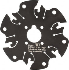 Kennametal - Arbor Hole Connection, 1/8" Cutting Width, 7/8" Depth of Cut, 3" Cutter Diam, 5/8" Hole Diam, 6 Tooth Indexable Slotting Cutter - KVNS Toolholder, OD 3118.. Insert - Exact Tooling
