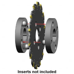 Kennametal - Arbor Hole Connection, 0.1181" Cutting Width, 1.378" Depth of Cut, 125mm Cutter Diam, 1.2598" Hole Diam, 11 Tooth Indexable Slotting Cutter - KVNS Toolholder, 3.900 Insert - Exact Tooling