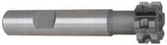 Whitney Tool Co. - 1/32" Radius, 1/16" Circle Diam, 3/4" Cutter Diam, 3/8" Cutting Width, Shank Connection, Concave Radius Cutter - 1/2" Shank Diam, 3" OAL, Carbide-Tipped, Uncoated, Profile Ground, 6 Teeth, Weldon Flat - Exact Tooling