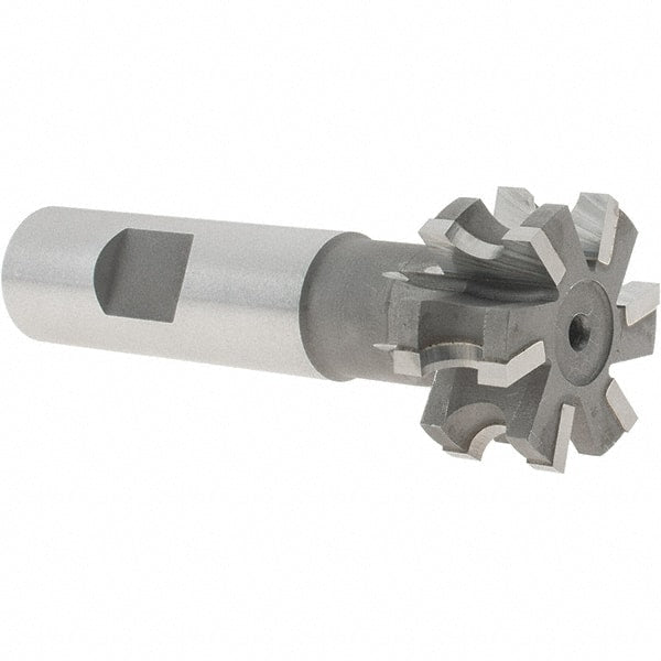 Whitney Tool Co. - 5/32" Radius, 5/16" Circle Diam, 1-5/16" Cutter Diam, 5/8" Cutting Width, Shank Connection, Concave Radius Cutter - 3/4" Shank Diam, 3-1/2" OAL, Carbide-Tipped, Uncoated, Profile Ground, 6 Teeth, Weldon Flat - Exact Tooling