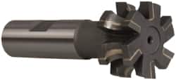 Whitney Tool Co. - 3/16" Radius, 3/8" Circle Diam, 1-3/8" Cutter Diam, 3/4" Cutting Width, Shank Connection, Concave Radius Cutter - 3/4" Shank Diam, 3-1/2" OAL, Carbide-Tipped, Uncoated, Profile Ground, 6 Teeth, Weldon Flat - Exact Tooling