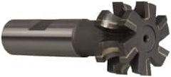Whitney Tool Co. - 3/16" Radius, 3/8" Circle Diam, 1-3/8" Cutter Diam, 3/4" Cutting Width, Shank Connection, Concave Radius Cutter - 3/4" Shank Diam, 3-1/2" OAL, Carbide-Tipped, Uncoated, Profile Ground, 6 Teeth, Weldon Flat - Exact Tooling
