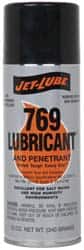 Jet-Lube - 12 oz Aerosol Thin Oily Film Penetrant/Lubricant - Clear Amber, Food Grade - Exact Tooling