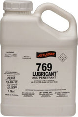 Jet-Lube - 1 Gal Bottle Thin Oily Film Penetrant/Lubricant - Clear Amber, Food Grade - Exact Tooling