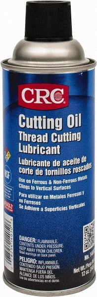 CRC - 16 oz Aerosol Cutting Fluid - Straight Oil, For Drilling, Reaming, Sawing, Shearing, Tapping, Threading, Turning - Exact Tooling