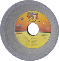 Norton - 6" Diam, 1-1/4" Hole Size, 2" Overall Thickness, 46 Grit, Type 11 Tool & Cutter Grinding Wheel - Coarse Grade, Aluminum Oxide, K Hardness, Vitrified Bond, 3,820 RPM - Exact Tooling