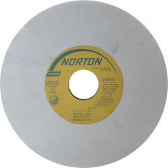 Norton - 7" Diam x 1-1/4" Hole x 1/2" Thick, J Hardness, 120 Grit Surface Grinding Wheel - Aluminum Oxide, Type 1, Fine Grade, 3,600 Max RPM, Vitrified Bond, No Recess - Exact Tooling