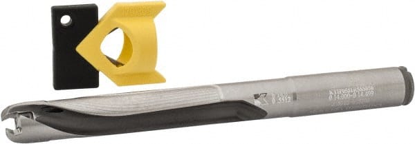 Kennametal - 14 to 14.49mm Diam, 5xD, 72.39mm Max Depth, 9/16" Shank Diam, 88.9mm Flute, 146.05mm OAL, Replaceable Tip Drill - KTIP05625HP Insert, R Seat Size, Series KenTIP - Exact Tooling