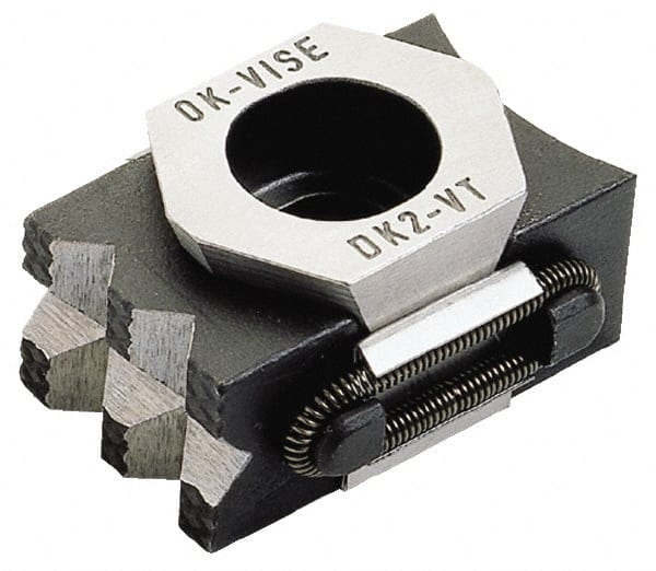 Mitee-Bite - 22,000 Lb Holding Force Single Vise Machinable Wedge Clamp - 2.64" Wide x 1.65" Deep x 1.14" High Base, 30 to 34 HRC, 2.64 to 3" Jaw Spread, 250 Lb/Ft Torque, 5/8-11 Screw Thread - Exact Tooling