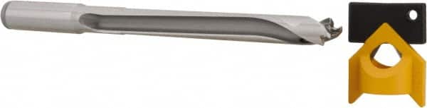 Kennametal - 13 to 13.49mm Diam, 8xD, 108mm Max Depth, 9/16" Shank Diam, 130.3mm Flute, 180.98mm OAL, Replaceable Tip Drill - KTIP05156HP Insert, P Seat Size, Series KenTIP - Exact Tooling