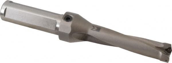 Kennametal - 88.9mm Max Drill Depth, 4xD, 7/8" Diam, Indexable Insert Drill - 2 Inserts, 1" Shank Diam, Straight Shank - Exact Tooling