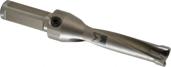 Kennametal - 76.2mm Max Drill Depth, 4xD, 3/4" Diam, Indexable Insert Drill - 2 Inserts, 3/4" Shank Diam, Straight Shank - Exact Tooling