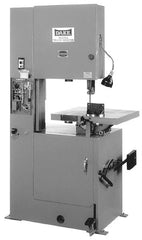 Dake - 19-1/2 Inch Throat Capacity, Variable Speed Pulley Vertical Bandsaw - 50 to 500 SFPM, 1-1/2 HP, Three Phase - Exact Tooling