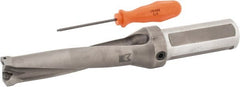 Kennametal - 114.3mm Max Drill Depth, 4xD, 1.1252" Diam, Indexable Insert Drill - 2 Inserts, 1-1/4" Shank Diam, Straight Shank - Exact Tooling