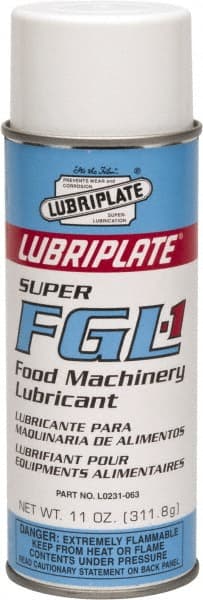 Lubriplate - 11 oz Aerosol Aluminum General Purpose Grease - Food Grade, 360°F Max Temp, NLGIG 1, - Exact Tooling