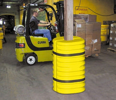 Eagle - 24" Wide x 24" Deep x 42" High, High Density Polyethylene Column Protector - Fits 6" Columns, Yellow - Exact Tooling