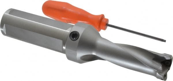 Kennametal - 2.6" Max Drill Depth, 2.5xD, 26.2mm Diam, Indexable Insert Drill - 2 Inserts, 1-1/4" Shank Diam, Straight Shank - Exact Tooling