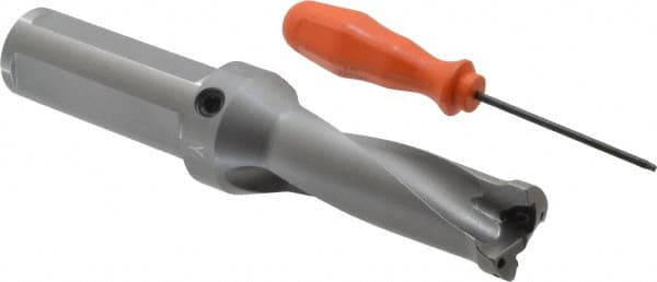 Kennametal - 76.2mm Max Drill Depth, 2.5xD, 30.2mm Diam, Indexable Insert Drill - 2 Inserts, 1-1/4" Shank Diam, Straight Shank - Exact Tooling