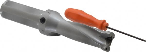 Kennametal - 3.05" Max Drill Depth, 2.5xD, 31mm Diam, Indexable Insert Drill - 2 Inserts, 1-1/4" Shank Diam, Straight Shank - Exact Tooling