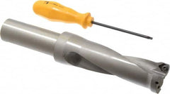 Kennametal - 3-3/4" Max Drill Depth, 2.5xD, 38.1mm Diam, Indexable Insert Drill - 2 Inserts, 1-1/4" Shank Diam, Straight Shank - Exact Tooling