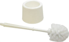 PRO-SOURCE - 17" OAL Toilet Bowl Brush - Polypropylene Bristles, 14-1/2" Plastic Handle, White - Exact Tooling