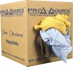 PRO-SOURCE - Reclaimed Rags - Assorted Colors, Fleece and Sweatshirt, Low Lint, Box - Exact Tooling