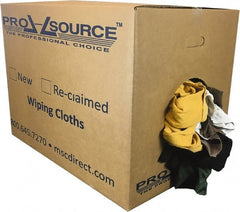 PRO-SOURCE - Reclaimed Rags - Assorted Colors, Fleece and Sweatshirt, Low Lint, Box - Exact Tooling