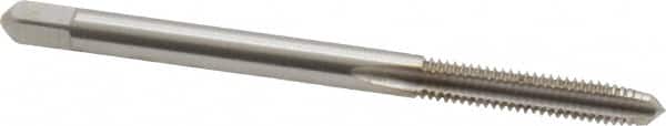 Kennametal - #6-40 UNF 2B/3B 3 Flute Bright Finish High Speed Steel Straight Flute Standard Hand Tap - Plug, Right Hand Thread, 2" OAL, 0.688" Thread Length, H2 Limit, Oversize - Exact Tooling