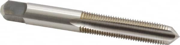 Kennametal - 3/8-24 UNF 3B 3 Flute Bright Finish High Speed Steel Straight Flute Standard Hand Tap - Plug, Right Hand Thread, 2.94" OAL, 1-1/4" Thread Length, H3 Limit, Oversize - Exact Tooling