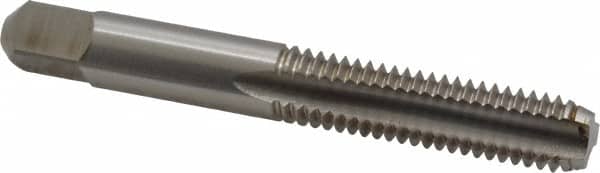 Kennametal - 3/8-16 UNC 3B 3 Flute Bright Finish High Speed Steel Straight Flute Standard Hand Tap - Bottoming, Right Hand Thread, 2.94" OAL, 1-1/4" Thread Length, H3 Limit, Oversize - Exact Tooling