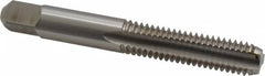 Kennametal - 3/8-16 UNC 3B 3 Flute Bright Finish High Speed Steel Straight Flute Standard Hand Tap - Bottoming, Right Hand Thread, 2.94" OAL, 1-1/4" Thread Length, H3 Limit, Oversize - Exact Tooling