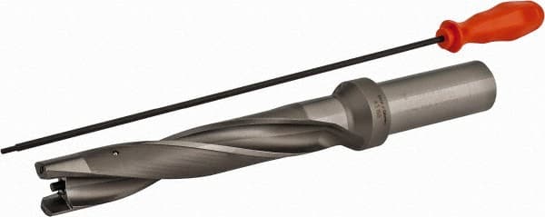 Kennametal - 30.16 to 30.66mm Diam, 5xD, 160mm Max Depth, 1-1/4" Shank Diam, 197.49mm Flute, 298.45mm OAL, Replaceable Tip Drill - KSEM1188 Insert, 8 Seat Size, Series KSEM - Exact Tooling