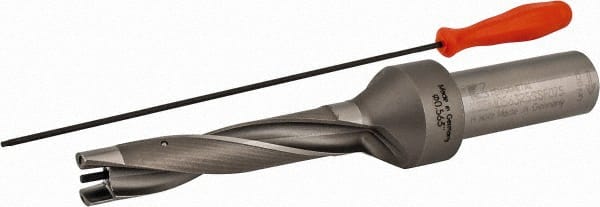 Kennametal - 14.3 to 14.5mm Diam, 5xD, 71.44mm Max Depth, 3/4" Shank Diam, 84.1mm Flute, 158.75mm OAL, Replaceable Tip Drill - KSEM0563 Insert, B Seat Size, Series KSEM - Exact Tooling