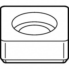 Kennametal - 17.53mm Inscribed Circle, Square Turning Shim for Indexables - SU Shim Style, Left Hand Cut - Exact Tooling